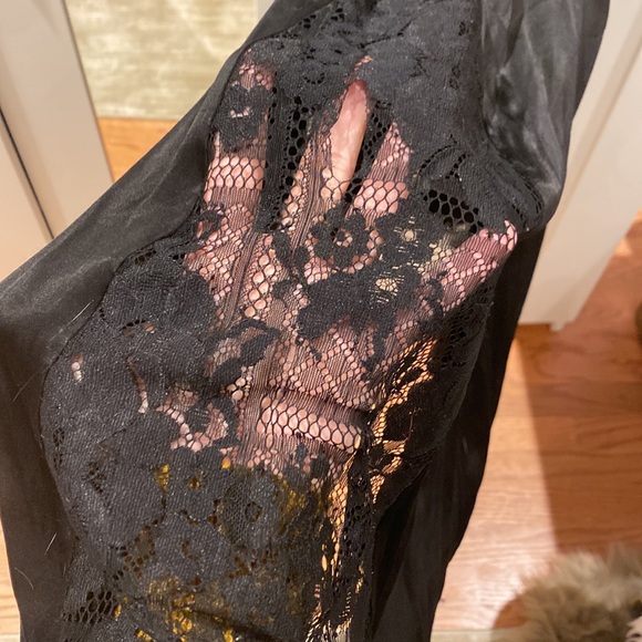 *Flawed* LPA Satin Lace Maxi Slip Dress - Picture 8 of 10